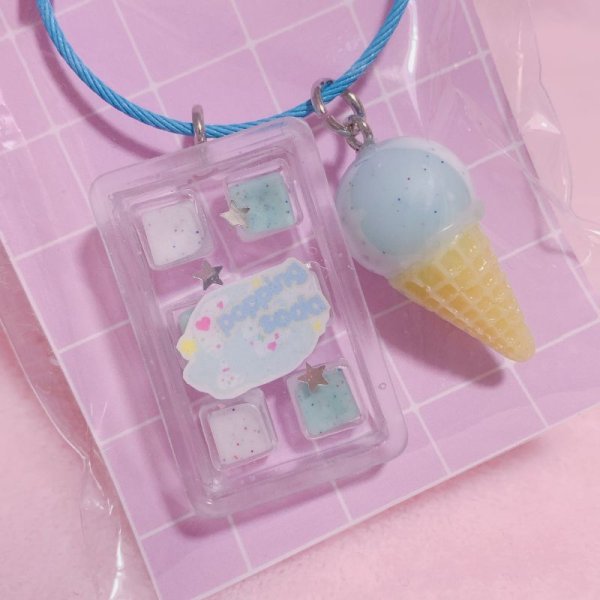 画像2: アイスクリームフレーバーもちあめ　ポッピングソーダ　青 (2)