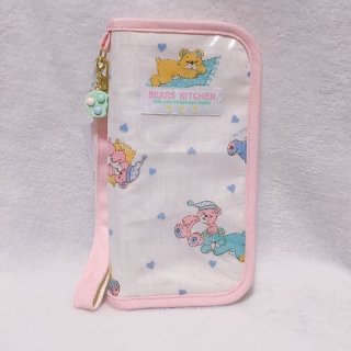 デニムカードケース リボン ピンク - fluffy bunny