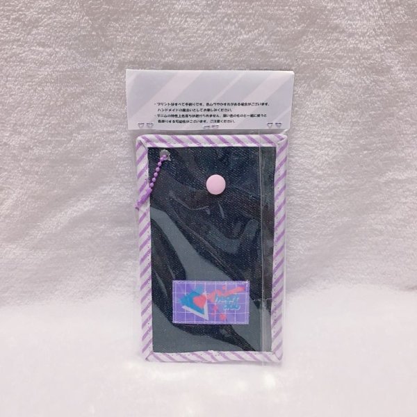 画像2: デニムカードケース　リボン　パープル (2)