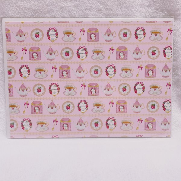 画像2: デザインペーパー　いちごティーA (2)