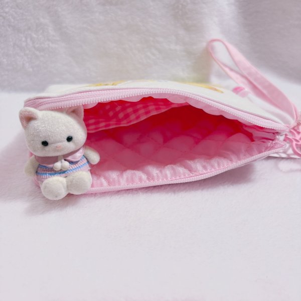 画像3: ポケットティッシュケース付きL字大　クマピンク (3)