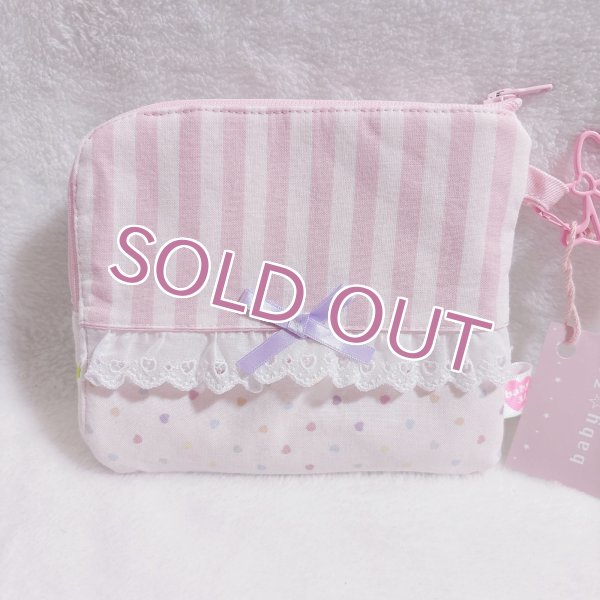 画像2: ポケットティッシュケース付きL字大　クマピンク (2)