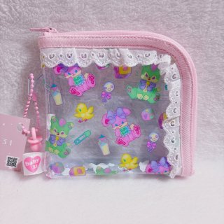 Ribon★(◕ᴗ◕✿)♪̆̈◎Handmade L字型ポーチ4点セット Ribon☆(◕ᴗ◕✿)♪̆̈◎Handmade L字型ポーチ4点
