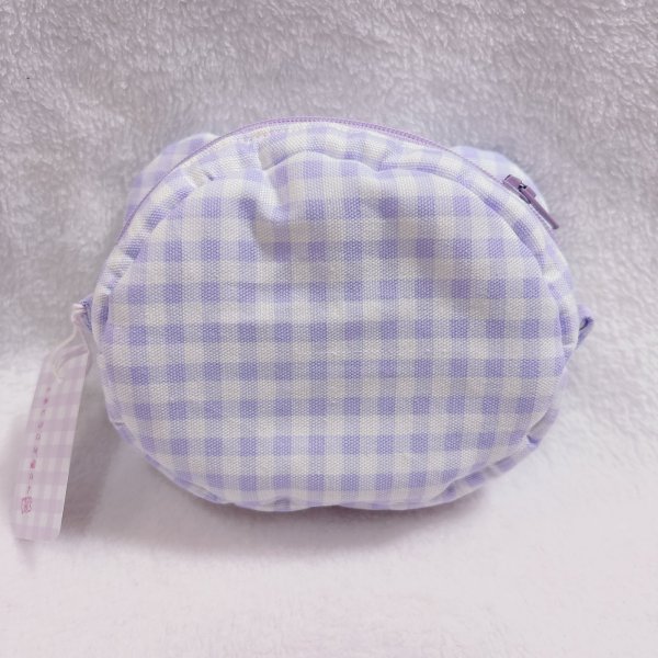 画像2: くまさんお顔ポーチ(ゆめみるラベンダー色) (2)