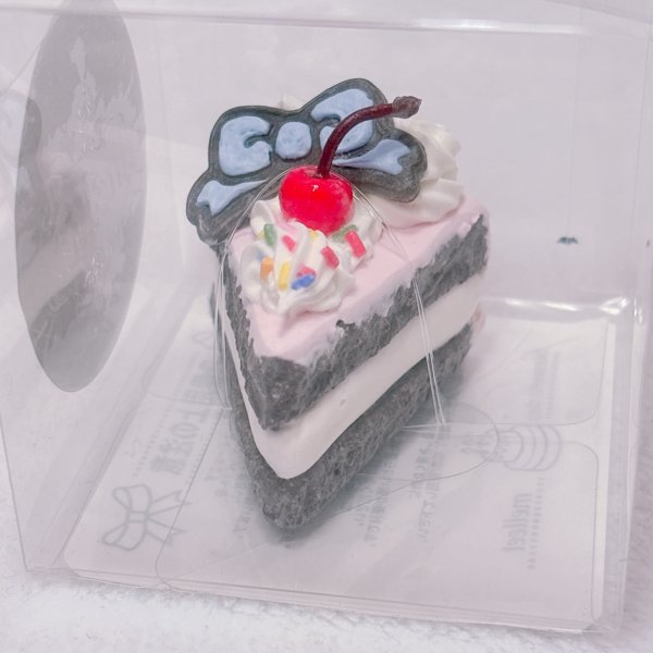 画像2: 小さなカットフェイクケーキ　リボンチョコ　チョコ (2)