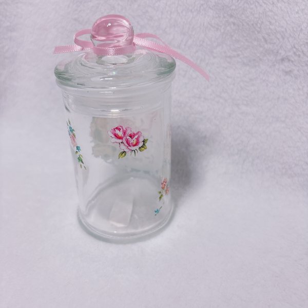 画像2: レトロアニマル　ガラスキャニスター　ピンクバンビ (2)