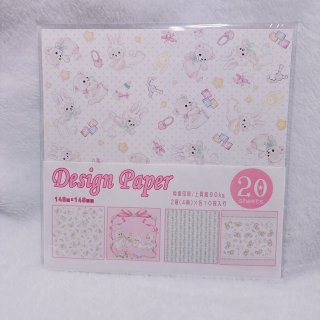 作家さん　デザインペーパー2種類 ペーパー - fluffy bunny