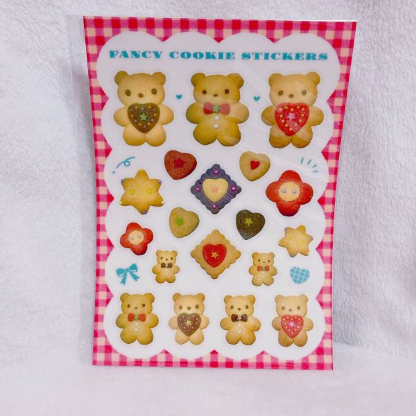 画像1: クマクッキーステッカー (1)