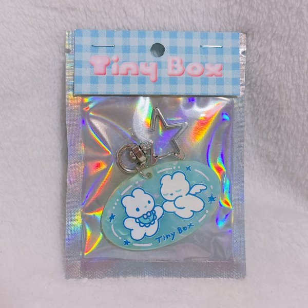 画像1: クマアクリルキーホルダー(ソーダ) (1)