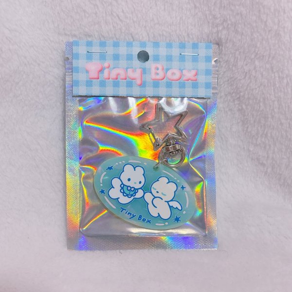 画像1: クマアクリルキーホルダー(ソーダ) (1)