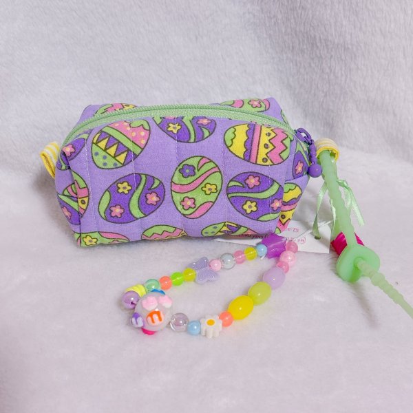 画像2: キルトBOXポーチ(小) (2)