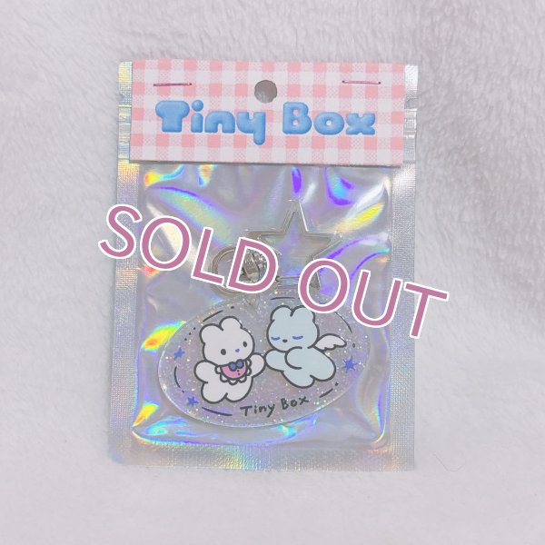 画像1: クマアクリルキーホルダー(ラメ・クリア) (1)