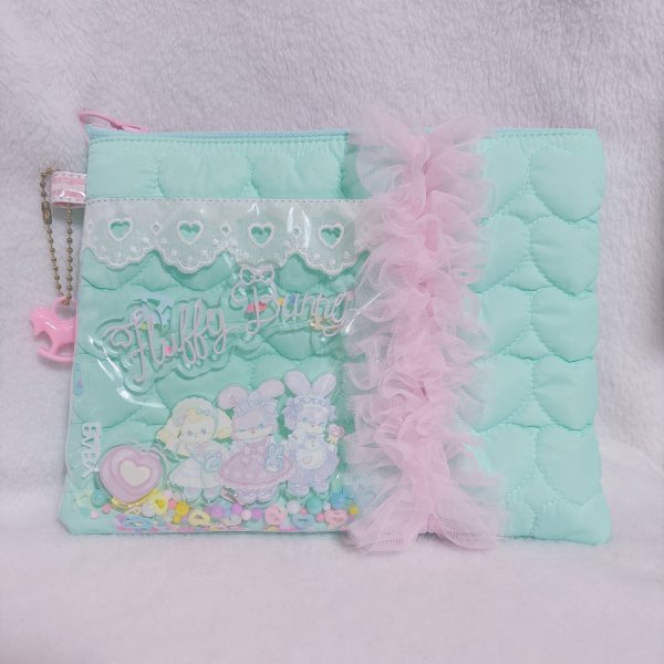 画像1: ハートキルトポーチ (1)