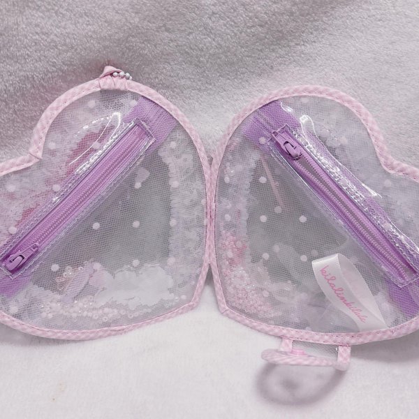 画像2: ハート折りたたみポーチ (2)