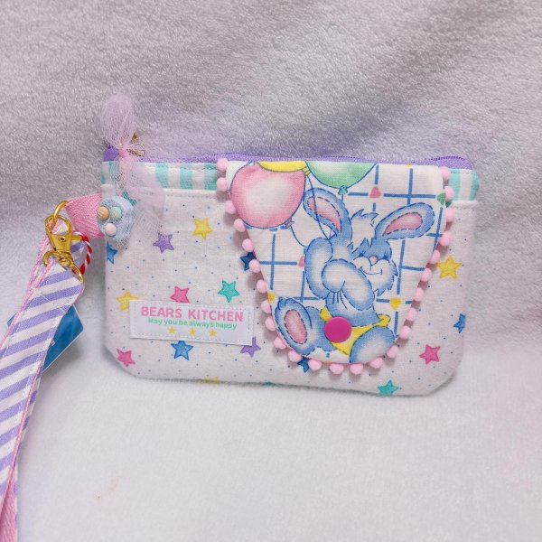 画像1: ダイカットアニマルペタンコポーチ (1)