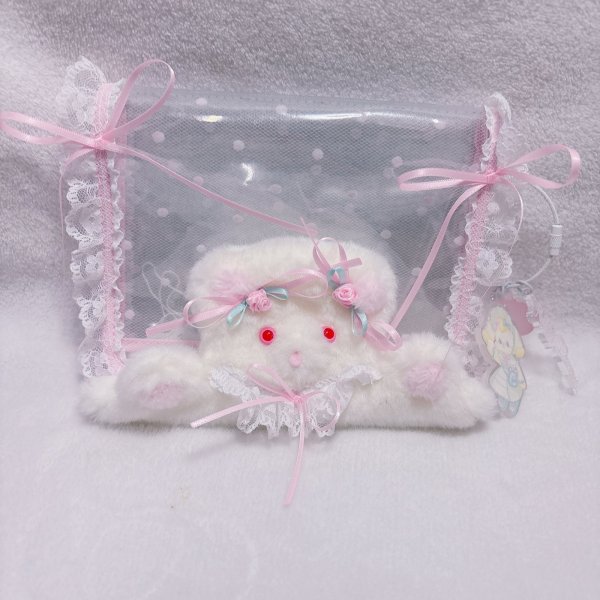 画像1: くまうさちゃんポーチ (1)