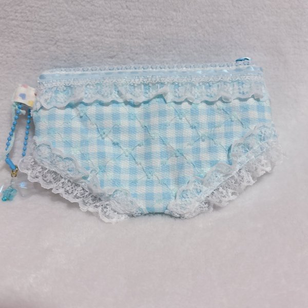 画像2: おパンツポーチ（しゅわしゅわソーダ色) (2)