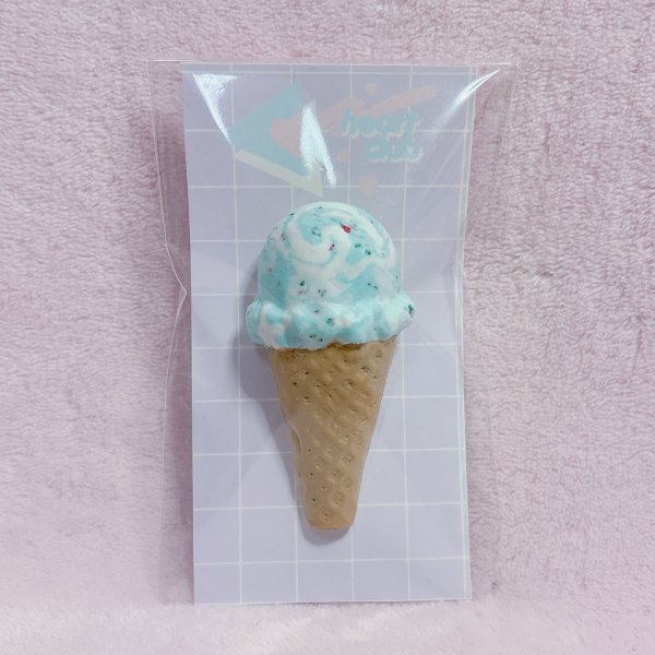 画像1: アイスクリーム　ブローチ大　ポッピング (1)