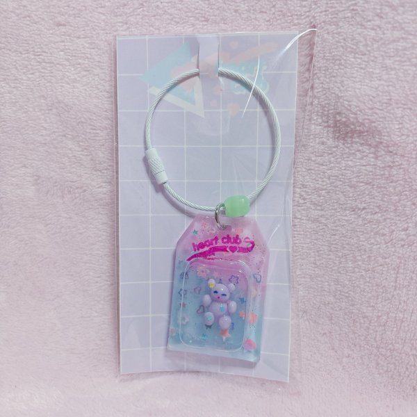 画像1: おもちゃキーホルダー　くまラベンダー (1)