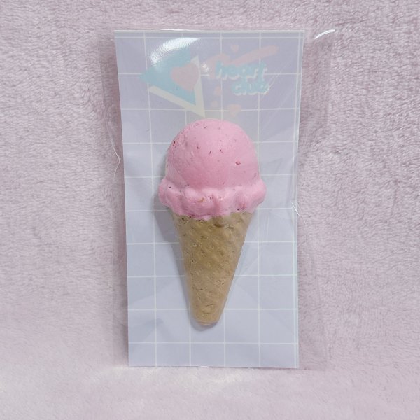 画像1: アイスクリーム　ブローチ大　ストロベリー (1)