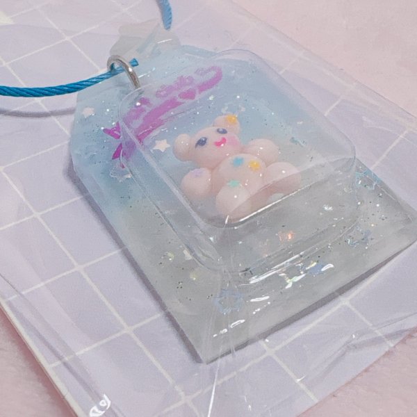 画像2: おもちゃキーホルダー　くまピンク (2)