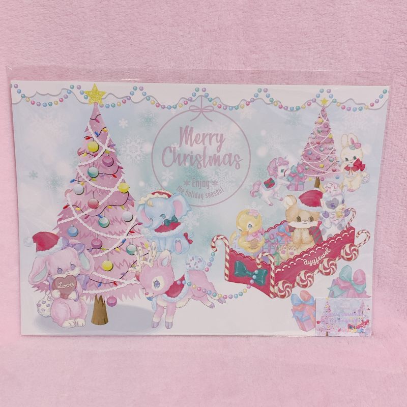 Fantasy Christmas ラッピングペーパー Fluffy Bunny