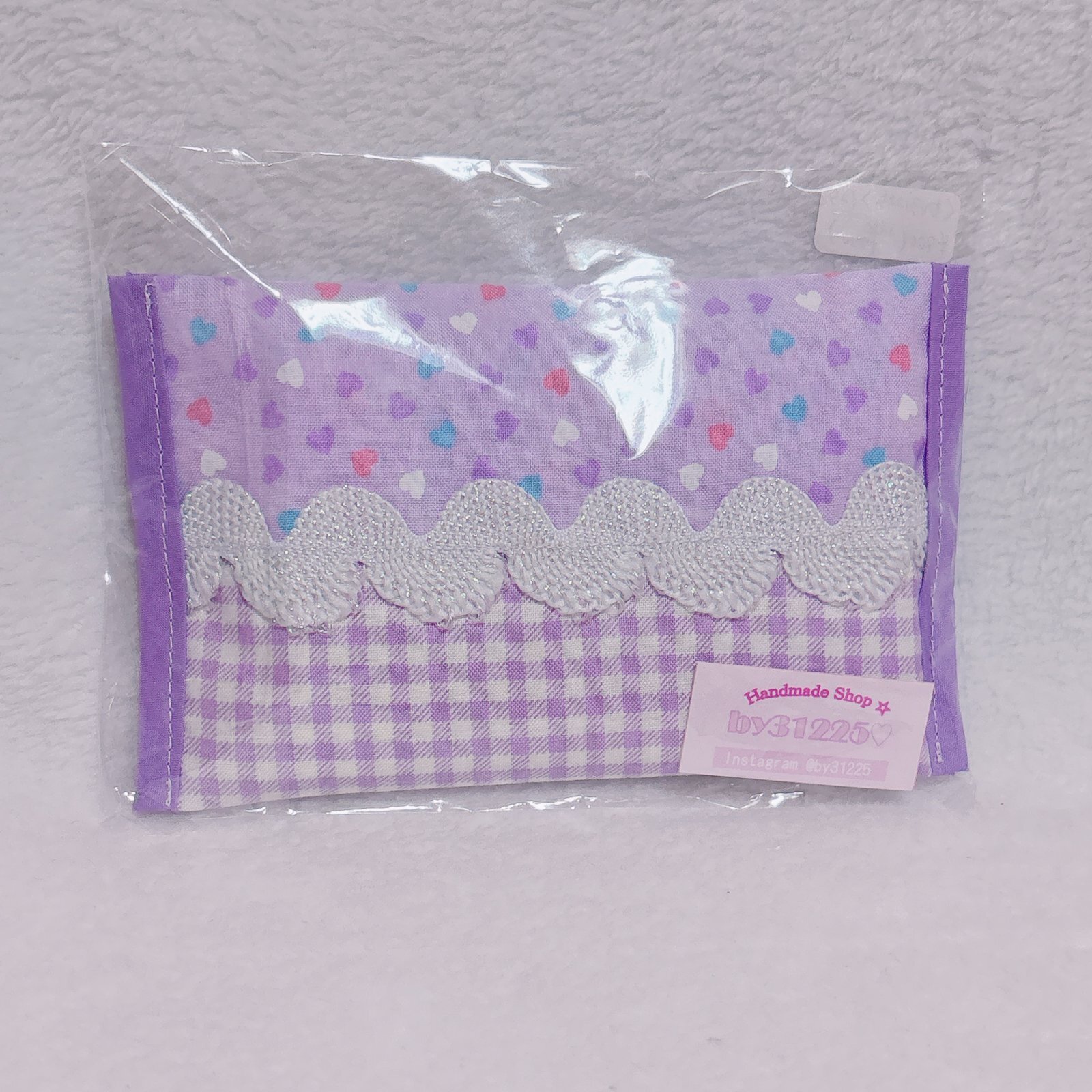 ティッシュケース デコケース ハンドメイド キラキラ パープル 楽天
